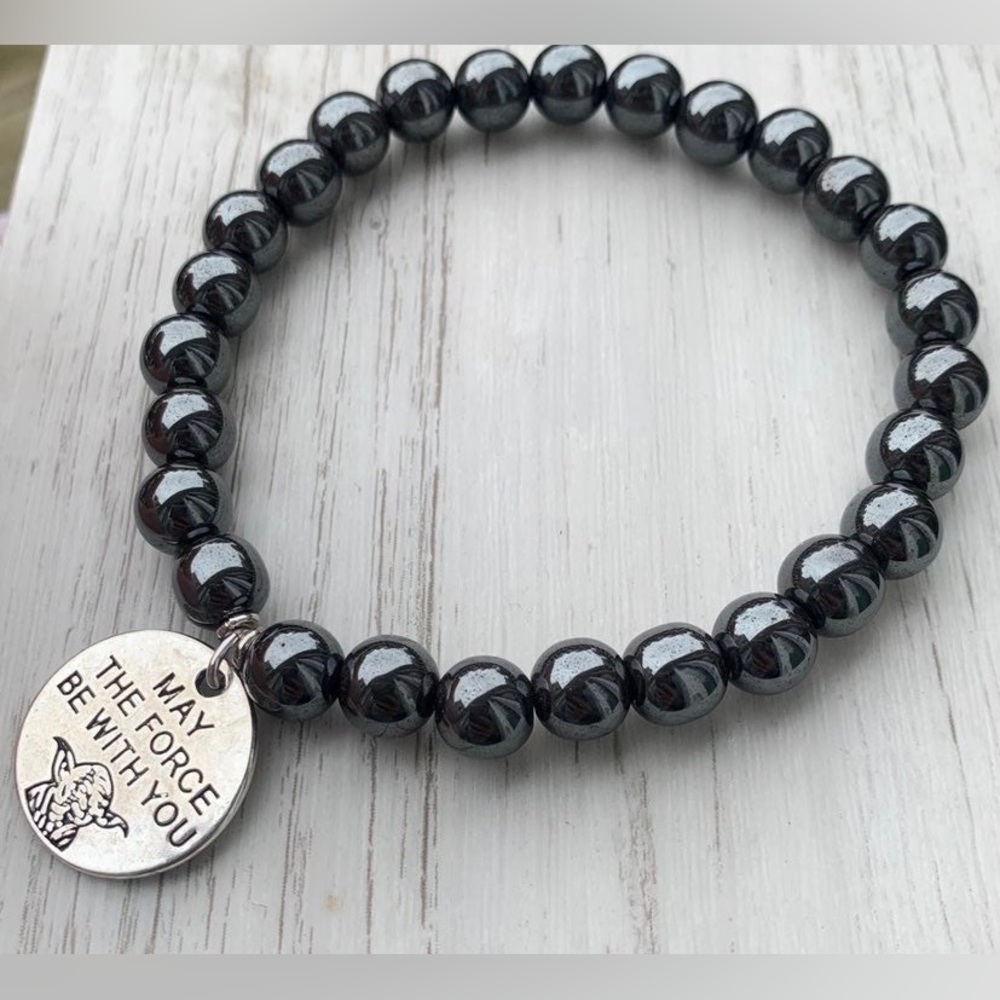 Star wars Beaded gemstone charm Bracelet
